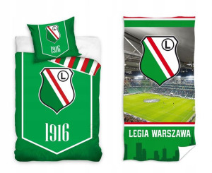 Pościel 140x200 Legia Warszawa Ręcznik 70x140 CWKS
