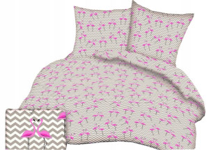 Pościel 200x220 Bawełniana Flaming Flamingi 220