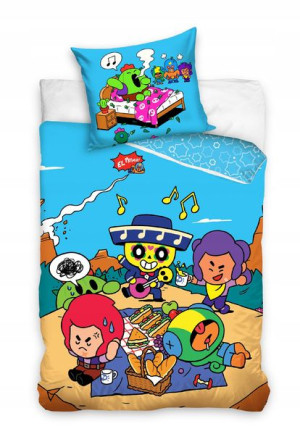 Pościel 140x200 Młodzieżowa Brawl Stars Zadymiarze