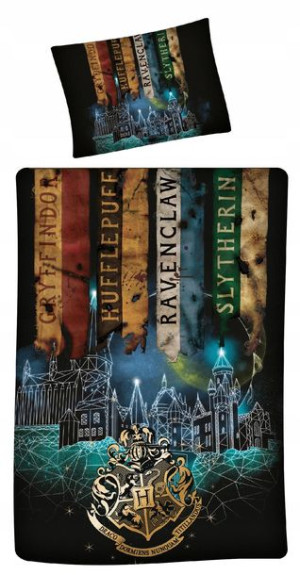 Pościel 140x200 Dziecięca Harry Potter Hogwarts