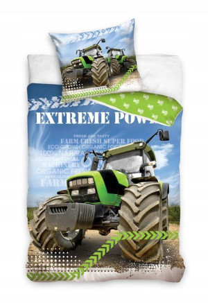 Pościel 160x200 Dziecięca Traktor Farma Ciągnik