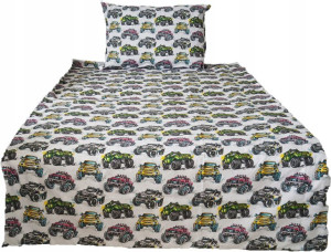 Pościel 140x200 Dziecięca Jeep Auta Monster Truck
