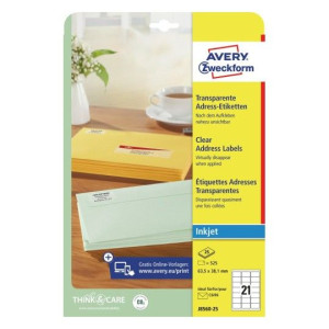 Etykiety adresowe Avery 25xA4 63,5x38,1mm