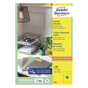 Etykiety trwałe Avery 100xA4 105x37mm żółte