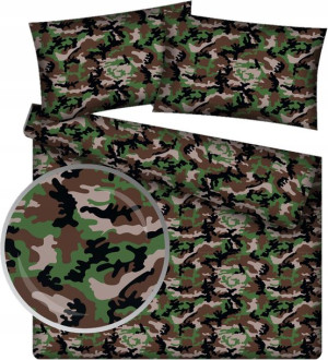 Pościel 160x200 Młodzieżowa Moro Wojskowa Military