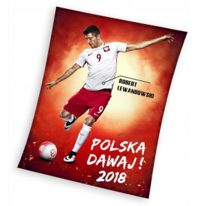KOC POLAROWY 110x140 POLSKA Lewandowski KOCYK PZPN