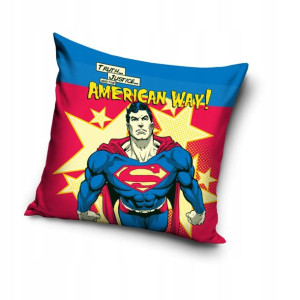 Superman Super Man Men Poduszka z Poszewką 40x40