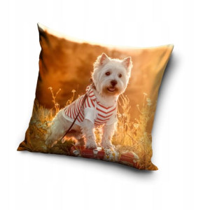 Poduszka z Poszewką 40x40 Pies Psy White Terrier