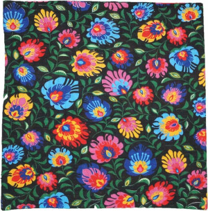Bawełniana Poszewka z Kory Kora 45x45 Folk Łowicz