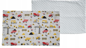 Poszewka na Poduszkę 40x60 Minky Koparki Traktor