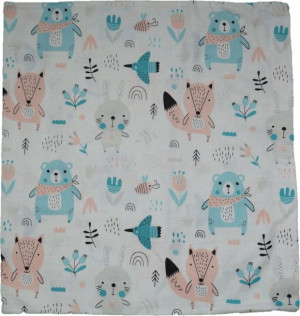 Poszewka na Poduszkę 40x40 Misio Lis Lisek Zając