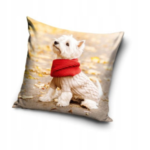 Poszewka 40x40 Na Poduszkę Pies Psy White Terrier