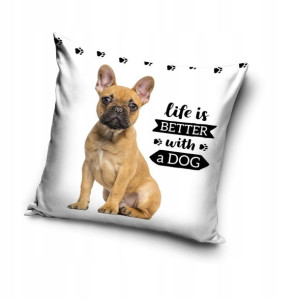 Poszewka 40x40 Na Poduszkę Pies Piesek Buldog Psy