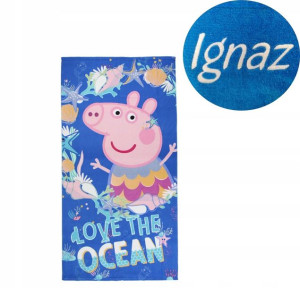 Ręcznik Świnka Peppa Pig 70x140 Haft Imię Z Haftem