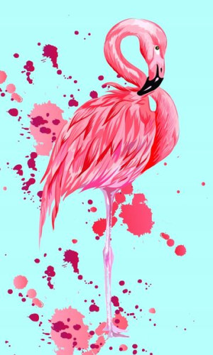 Ręcznik do przedszkola 30x50 Flaming Flamingo Ptak