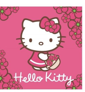 RĘCZNIK 30x30 Do Przedszkola Rąk Hello Kitty Kotka
