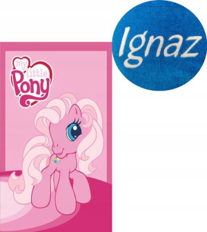 Ręcznik Do Przedszkola 40x60 Imię Haft Pony Kucyki