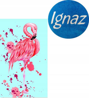 Ręcznik Do Przedszkola 30x50 Imię Haft Flaming