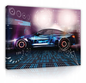 Obraz DO POKOJU DZIECKA Chłopca Auto Gracz 60x40