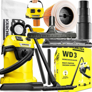 Mocny Odkurzacz Przemysłowy Karcher Wd3p + Gniazdo