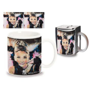 Kubek z nadrukiem aktorki Audrey Hepburn pojemność 470 ml