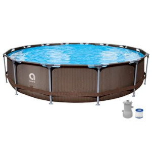 Basen okrągły 4,27x0,84m "Rattan" ze stelażem i filtrem 2006 l/h Avenli