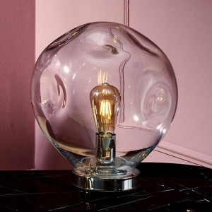 Stojąca LAMPA stołowa AVIA 40415109 Kaspa szklana LAMPKA nocna bolsano prze