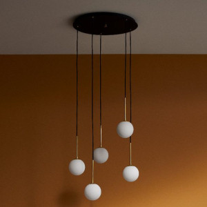 Wisząca LAMPA modernistyczna LAMIA 11023305 Kaspa kaskada OPRAWA szklana ZW