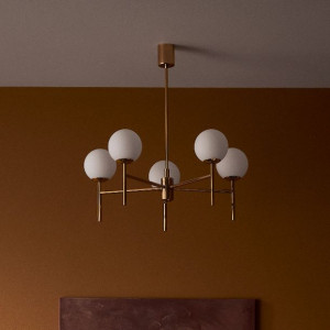 Żyrandol LAMPA wisząca AERO 11041505 Kaspa modernistyczna OPRAWA szklane ku