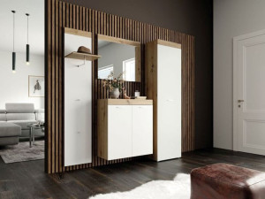 Przedpokój Zestaw P-010 Dąb Artisan / Biały Mat