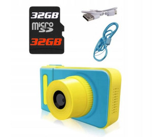Aparat Cyfrowy Kamera Dla Dzieci Hd 1080p + 32gb