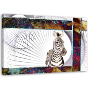 OBRAZ NA PŁÓTNIE Zebra Zwierzęta 60x40