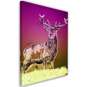 OBRAZ NA PŁÓTNIE Jeleń Abstrakcja Natura 60x90