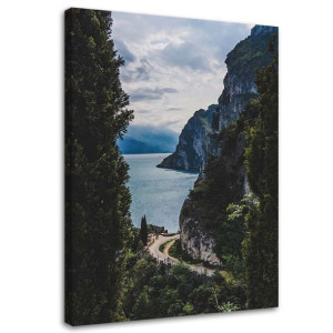 OBRAZ NA PŁÓTNIE Jezioro Góry Krajobraz 40x60