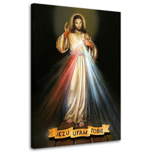 OBRAZ NA PŁÓTNIE RELIGIJNY Jezu Ufam Tobie 70x100