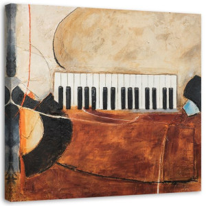 OBRAZ NA PŁÓTNIE Pianino Abstrakcja Klawisze 60x60