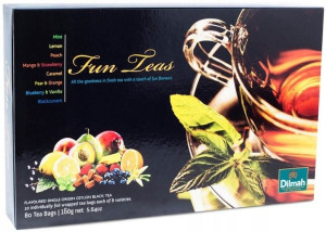 Zestaw czarnych herbat Dilmah Fun Teas 80 torebek