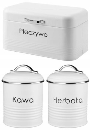ZESTAW CHLEBAK POJEMNIK kawa herbata ALCANO BIAŁY