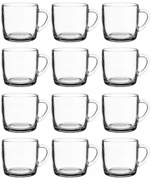 KUBEK szklany SZKLANKA RENEE Z UCHEM 12 x 310 ml