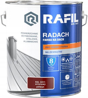 Rafil Radach Farba Na Dach Wiśniowy Ral3011 10l
