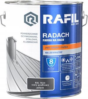 Rafil Radach Farba Szary Grafit Ral7024 Połysk 10l