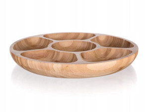 BAMBUSOWA MISA TALERZ dzielny na przekąski 31 cm