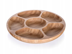 BAMBUSOWA MISA TALERZ dzielny na przekąski 31 cm