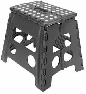 Taboret Alex Składany Antypoślizgowy 32 Cm Szary