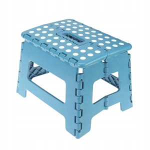 Taboret Składany Antypoślizgowy 22 Cm Niebieski