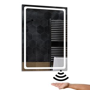 LUSTRO ŁAZIENKOWE LED na Światło na Ruch 70x80