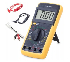 Miernik Lcd Multimetr Z Temperaturą Dt9208a Sonda