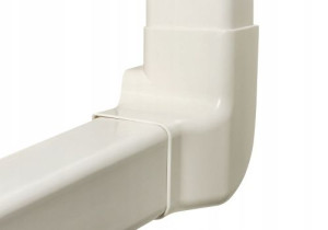 Kolano lewe przejście pionowe korytka PVC 80x60mm