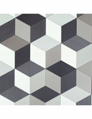 Wykładzina PCV linoleum Zebra Kostki Szary 2m