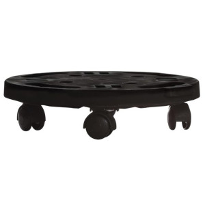 Podstawka pod donicę, z kółkami, średnica 30 cm, czarna, 170 kg